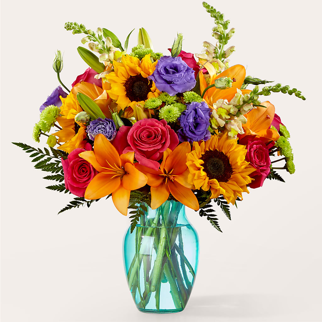 Double Rainbow Bouquet – XINAI'S FLOWERS, Chowchilla CA