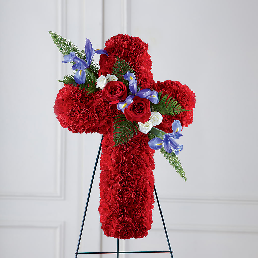 Faithful Hero Floral Cross – XINAI'S FLOWERS, Chowchilla CA