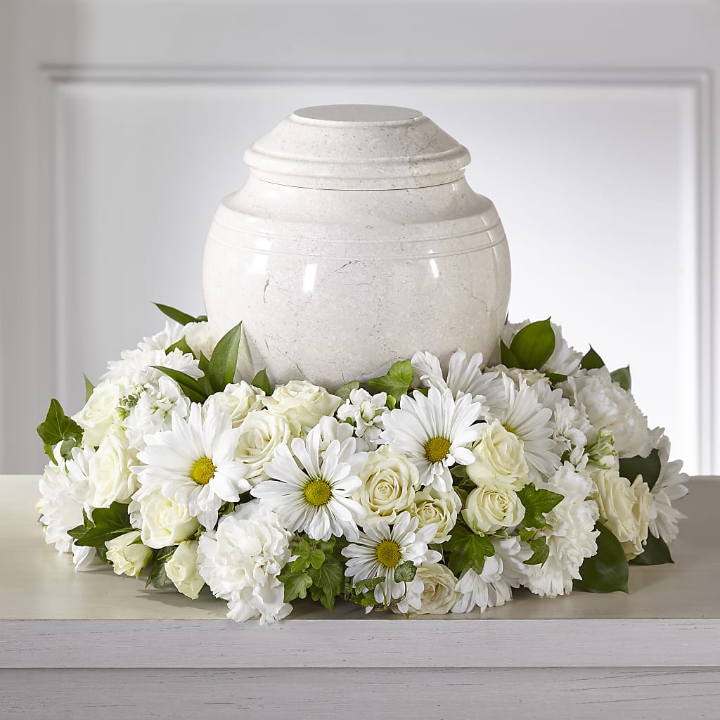 Ivory Gardens Cremation Adornment – XINAI'S FLOWERS, Chowchilla CA
