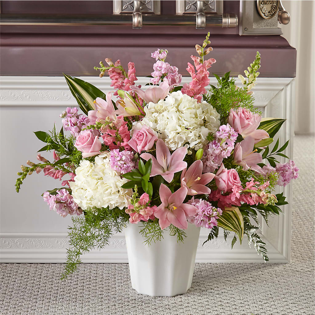 Simply Serene Floor Basket – XINAI'S FLOWERS, Chowchilla CA
