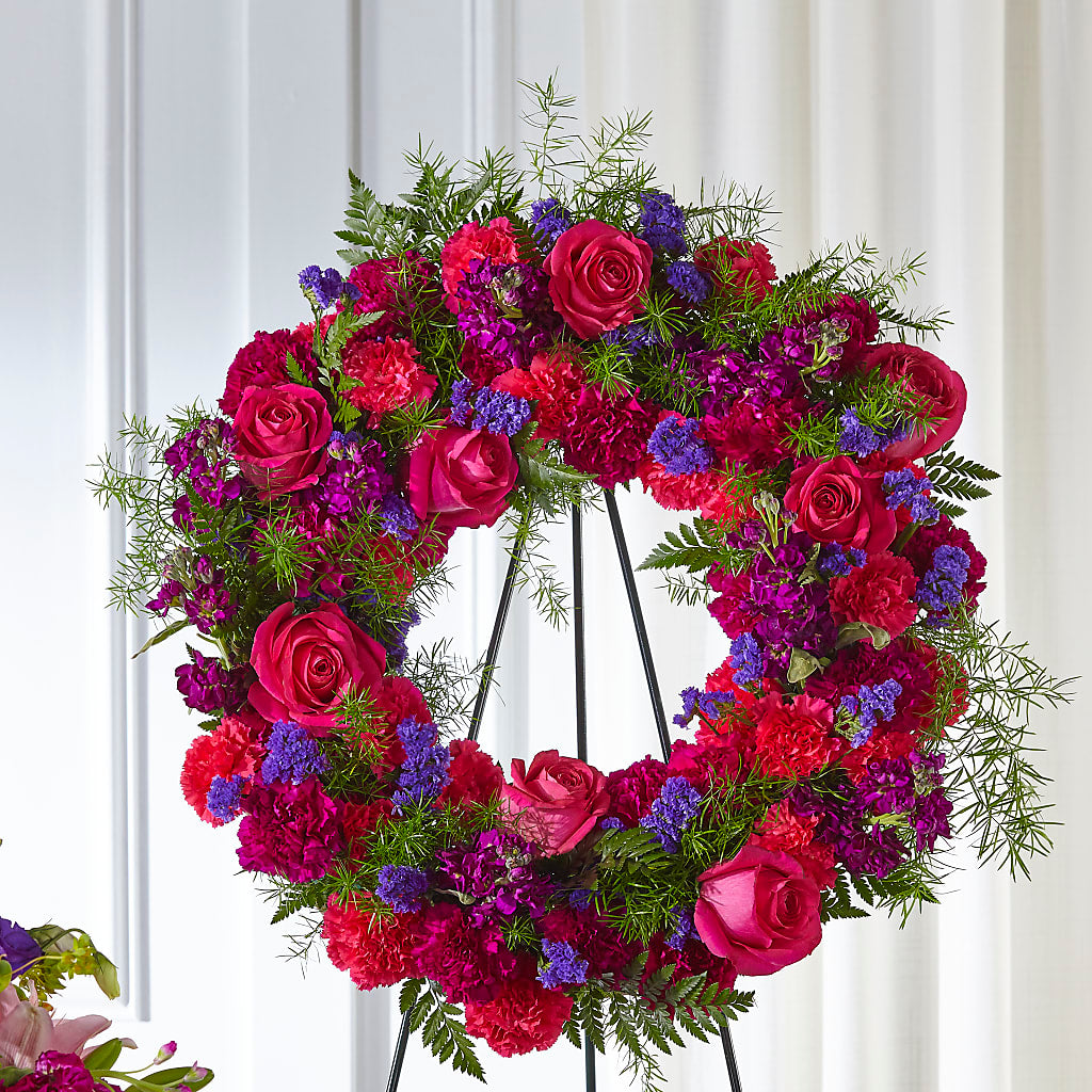 Calming Colors Wreath – XINAI'S FLOWERS, Chowchilla CA