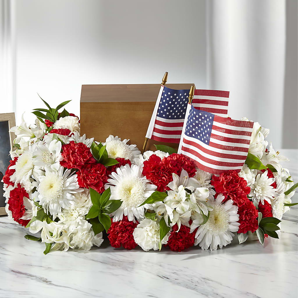 Spirit of Patriotism Cremation Adornment – XINAI'S FLOWERS, Chowchilla CA