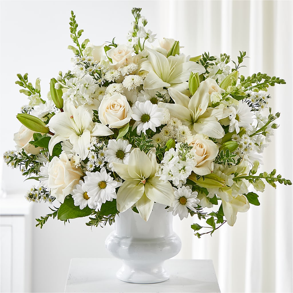 Uplifting Urn Arrangement – XINAI'S FLOWERS, Chowchilla CA