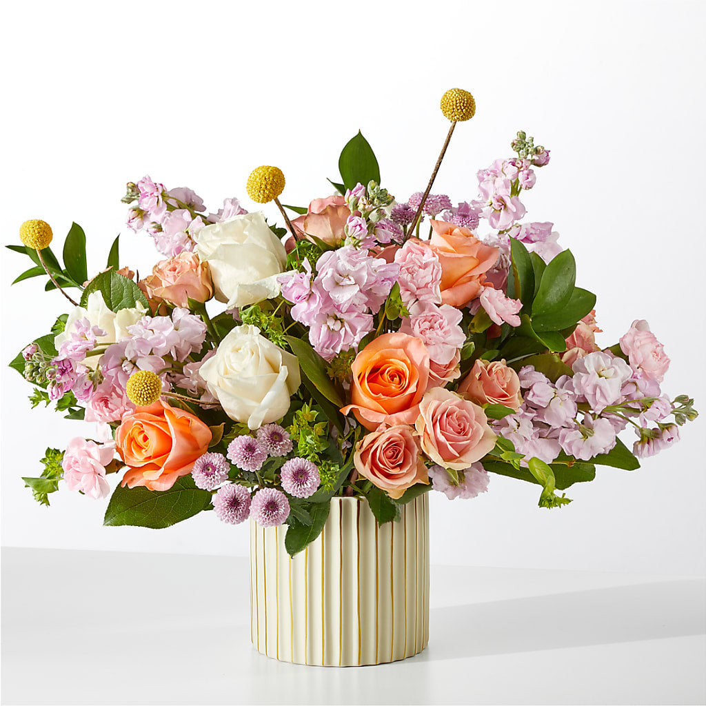 French Market Bouquet with Ivory Vase – XINAI'S FLOWERS, Chowchilla CA