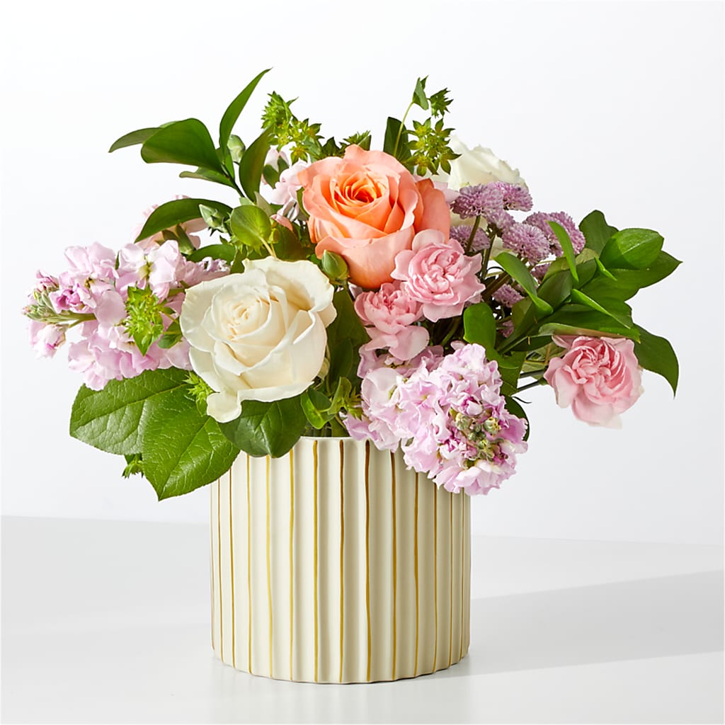 French Market Bouquet with Ivory Vase – XINAI'S FLOWERS, Chowchilla CA