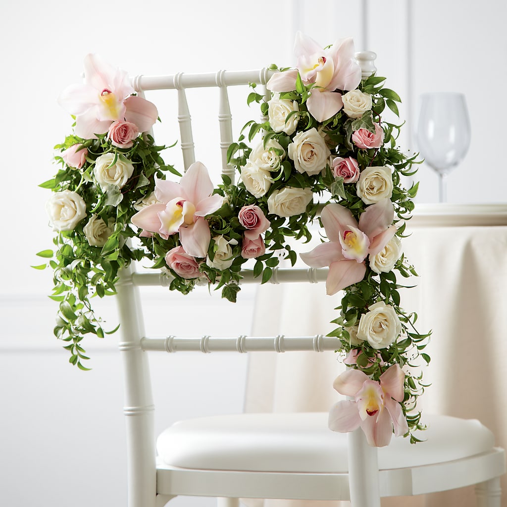 Orchid Rose Chair Décor – XINAI'S FLOWERS, Chowchilla CA