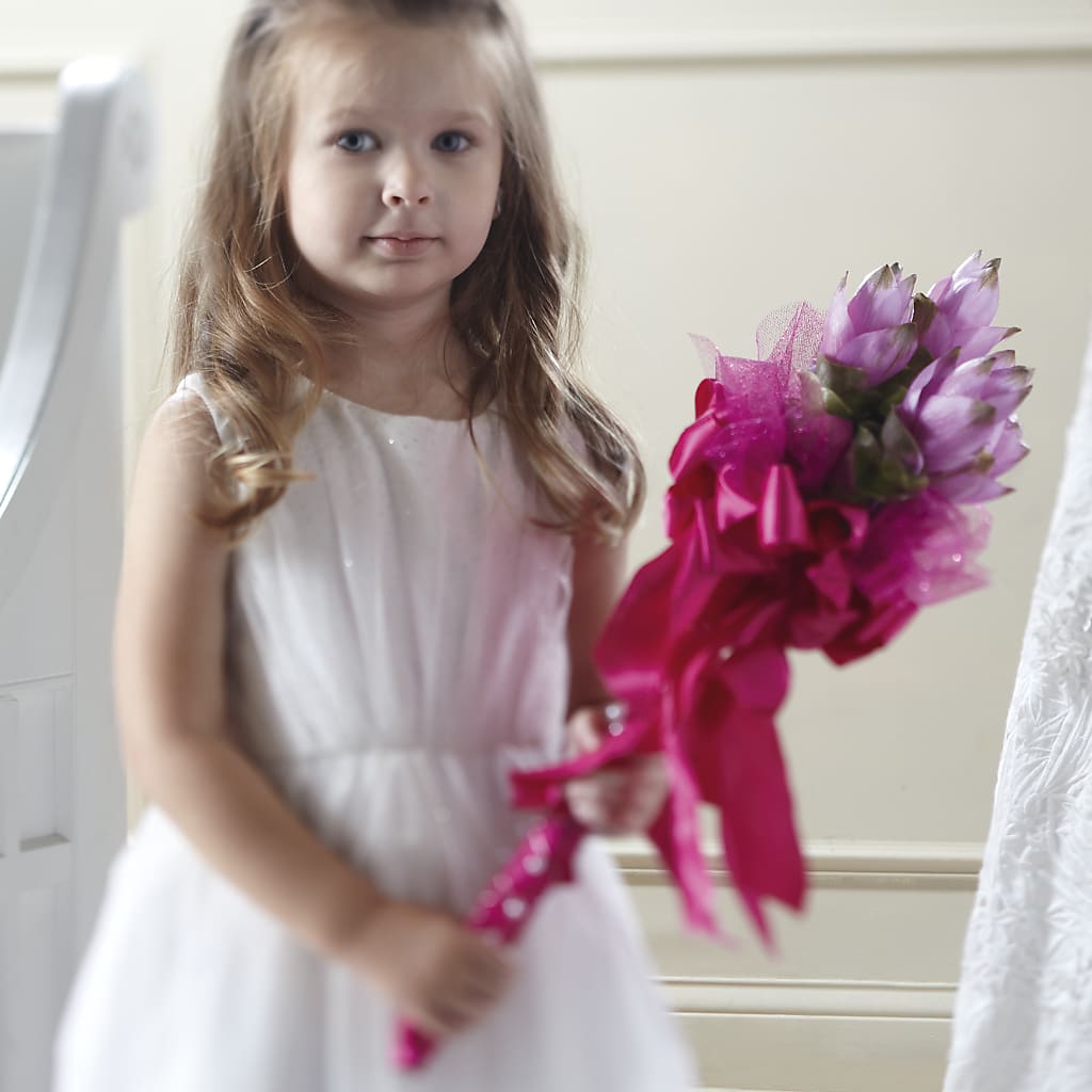 Sparkle Pink Flower Girl Bouquet – XINAI'S FLOWERS, Chowchilla CA