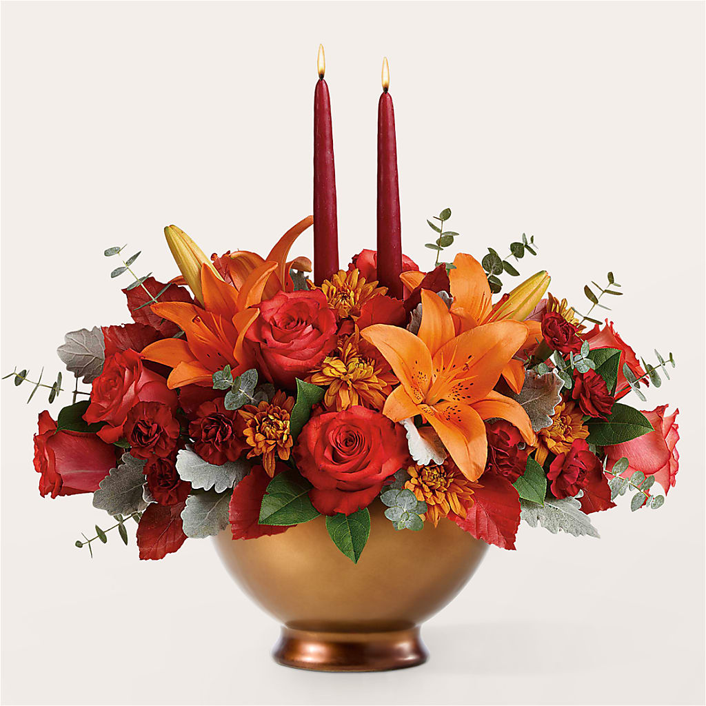 Fruits of Fall Centerpiece – XINAI'S FLOWERS, Chowchilla CA