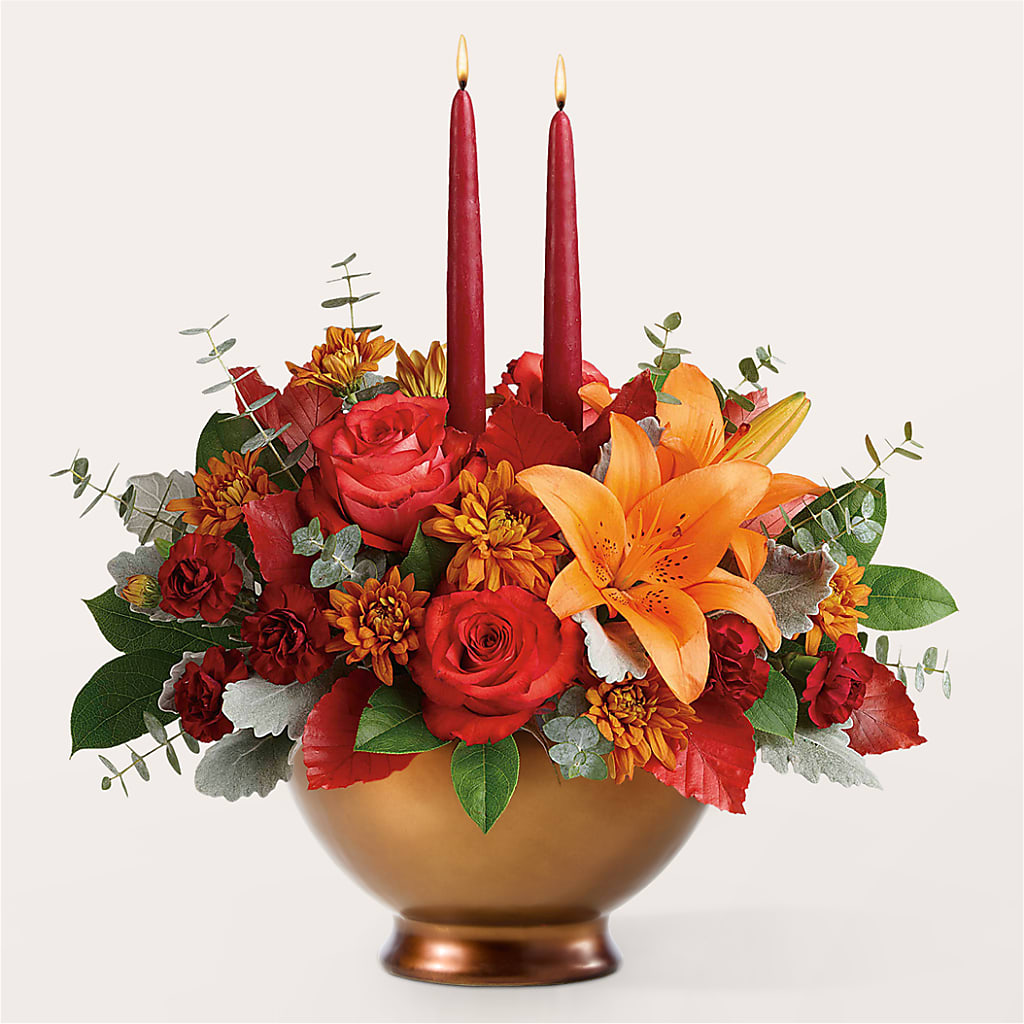Fruits of Fall Centerpiece – XINAI'S FLOWERS, Chowchilla CA