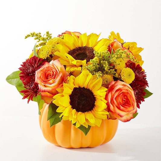 Golden Gourd Pumpkin Bouquet – XINAI'S FLOWERS, Chowchilla CA