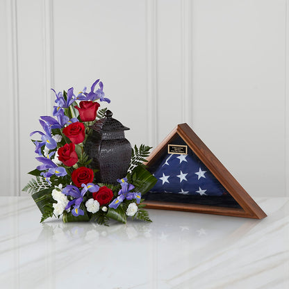Patriotic Tribute Arrangement – XINAI'S FLOWERS, Chowchilla CA
