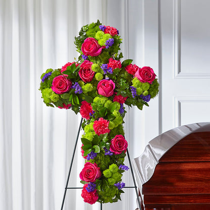 Tribute Rose Floral Cross – XINAI'S FLOWERS, Chowchilla CA