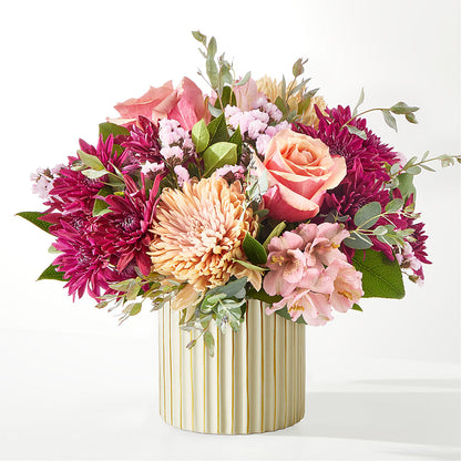 Berry Cobbler Bouquet with Ivory Vase – XINAI'S FLOWERS, Chowchilla CA