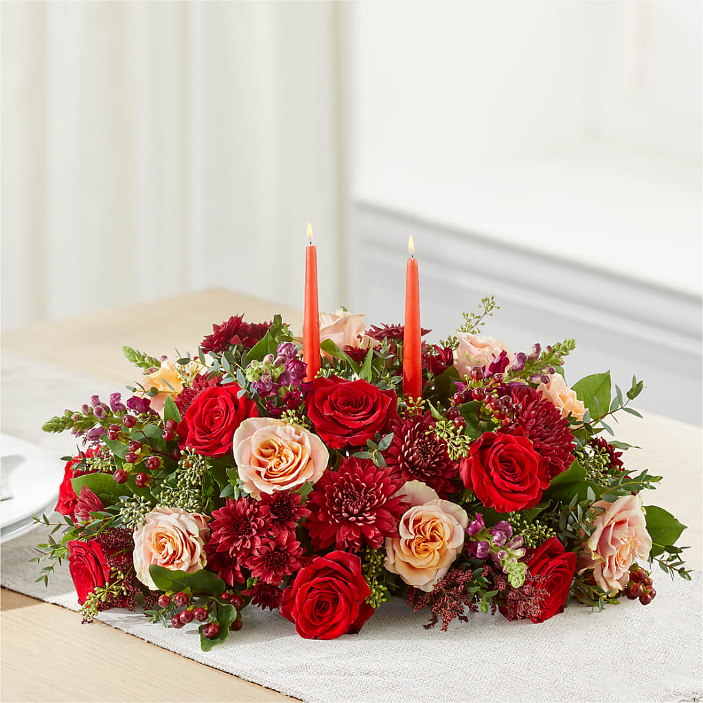 Most Thankful Centerpiece – XINAI'S FLOWERS, Chowchilla CA