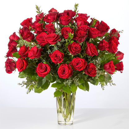 Forever Yours Fifty Stem Red Rose Bouquet – XINAI'S FLOWERS, Chowchilla CA