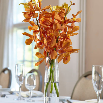 Orange Mokara Bud Vase – XINAI'S FLOWERS, Chowchilla CA